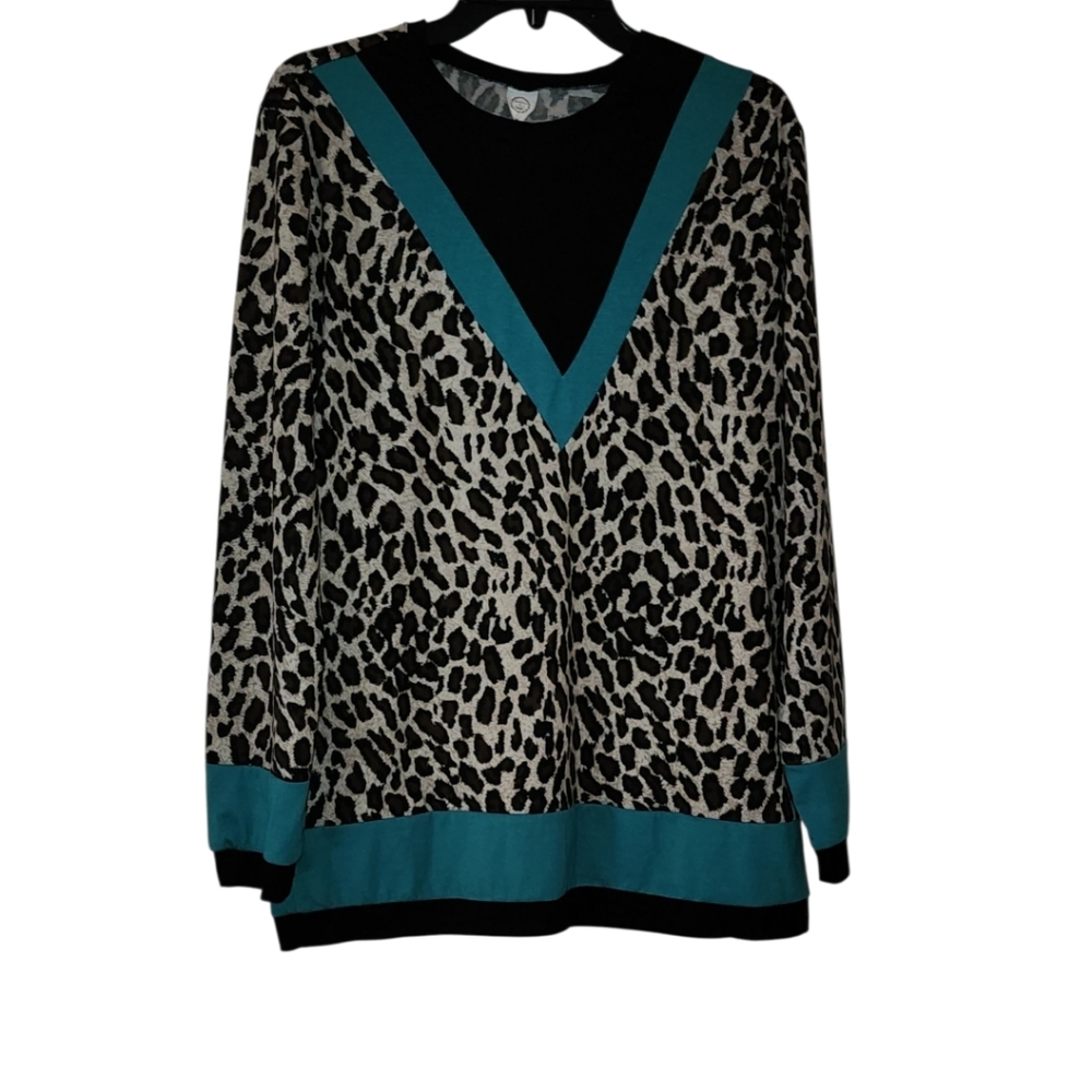 Sunshine & Rodeo Animal Print Blouse Size Medium